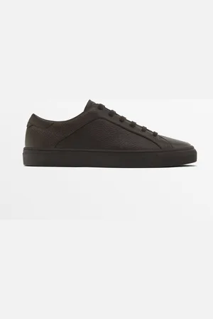 Massimo Dutti Heren - Zachte Nappa Sneakers - Bruin - 42
