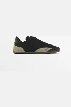 Massimo Dutti Dames - Sneakers Met Contrastvlakken - Zwart - 42
