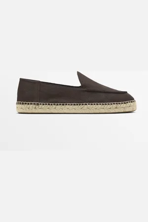 Massimo Dutti Heren - Espadrilles Met Gestikte Boord - Bruin - 42