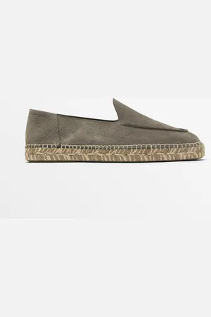 Massimo Dutti Heren - Espadrilles Met Gestikte Boord - Kaki - 42