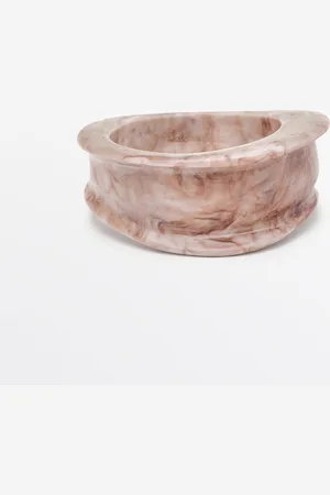 Massimo Dutti Dames - Armband Van Hars Met Gemarmerd Effect - Chocolade - 01