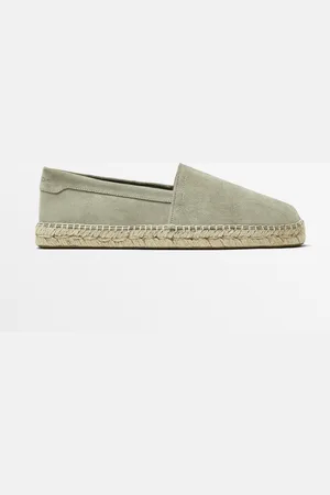 Massimo Dutti Heren - Splitsuède Espadrilles - Steen - 40