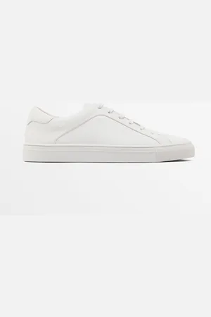 Massimo Dutti Heren - Sportschoenen Van Suède - Wit - 45
