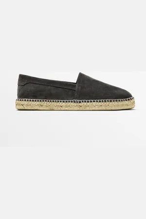 Massimo Dutti Heren - Splitsuède Espadrilles - Grijs - 43