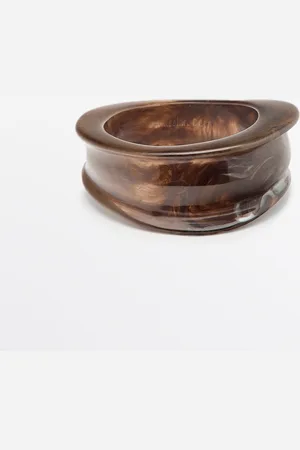 Massimo Dutti Dames - Resine Armband Met Schildpadmotief - Karamel - 01