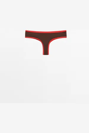 Massimo Dutti Dames - Combi Bikinibroekje - Bruin - S