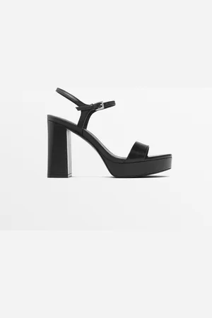 Massimo Dutti Dames - Platform-Slipper - Zwart - 35