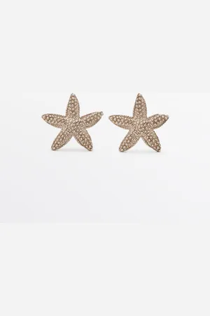 Massimo Dutti Dames - Oorbellen Met Ster - Zilver - 01