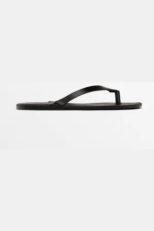 Massimo Dutti Heren - Leren Sandaal Met Teenbandje - Bruin - 40