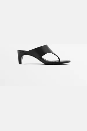 Massimo Dutti Dames - Nappa Hoge Hak Sandaal - Zwart - 35