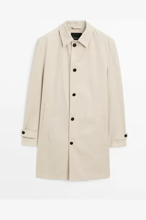 Massimo Dutti Heren - 100% Katoenen Trenchcoat - Beige - S
