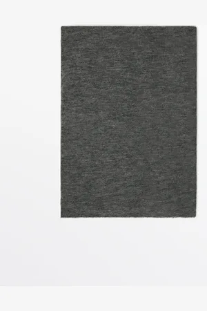 Massimo Dutti Dames - 100% Kasjmier Sjaal Met Melange Detail - Grijs - 01