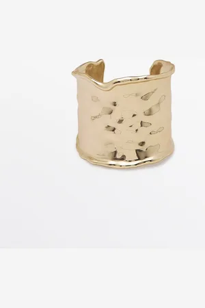 Massimo Dutti Dames - Onregelmatige Armband Met Structuur - Goudbruin - 01