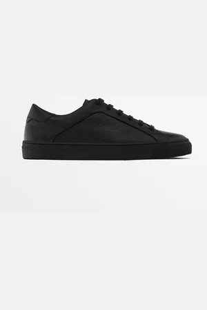 Massimo Dutti Heren - Zachte Nappa Sneakers - Zwart - 42