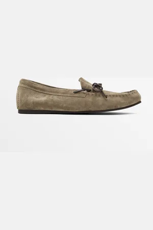 Massimo Dutti Heren - Splitsu??de Loafers Met Strik - Zand - 40