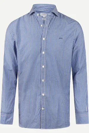 McGregor 2 voor €160 - - Overhemd Slim Fit Smalle Streep - - S