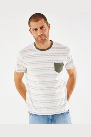 Mexx Printed stripe t-shirt army green