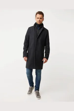 Mexx Overcoat with checkered pattern Black