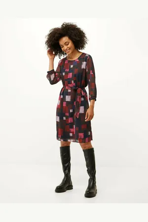Mexx Round neck dress 3/4 sleeve Multicolor