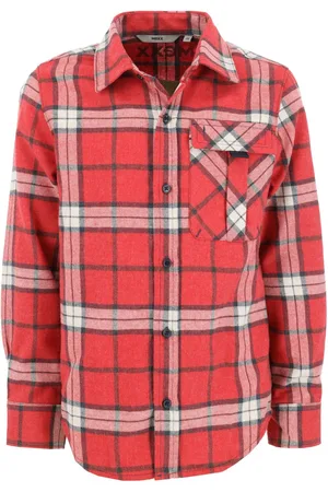 Mexx Checked zip through shirt Red