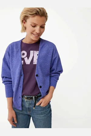 Mexx V-neck knitted pullover Light Purple