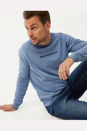 Mexx Crew neck with logo print Denim Blue