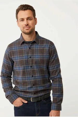 Mexx Brushed checkered shirt Navy