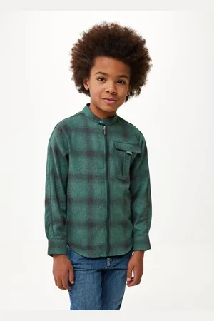 Mexx Checked zip through shirt Dark Green