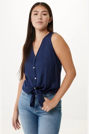 Mexx Mouwloze Blouse Navy