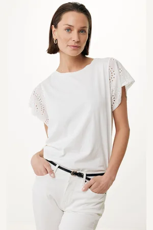 Mexx Top Broderie Off White