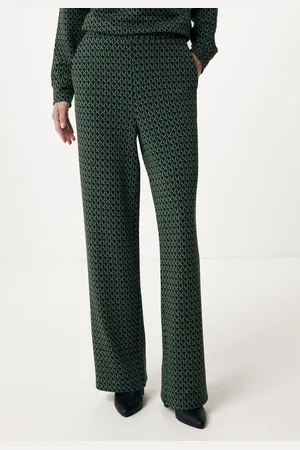 Mexx Wide Leg Broek Donkergroen