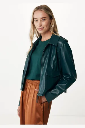 Mexx PU Jacket Donkergroen