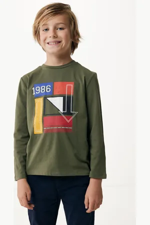 Mexx T-shirt Met Print Olijfgroen