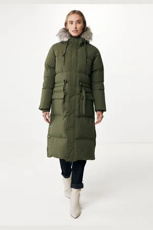 Mexx Hooded Jacket Met Uitneembare Bontkraag Olijfgroen