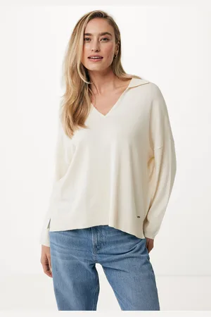 Mexx Polo Gebreid Offwhite