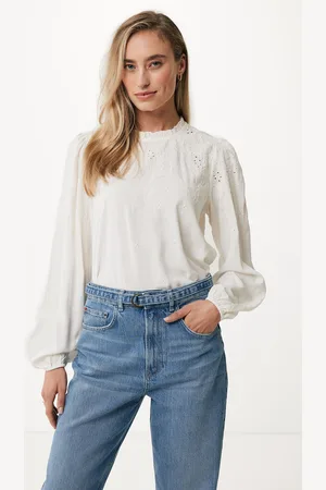 Mexx Blouse top Embroidery Offwhite