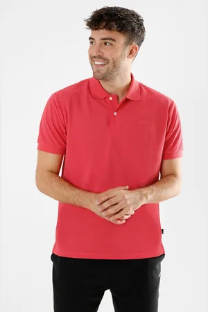 Mexx Men Polo T-Shirt Dark Coral
