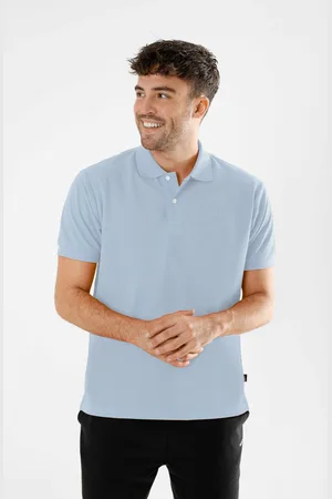 Mexx Men Polo T-Shirt Light Blue