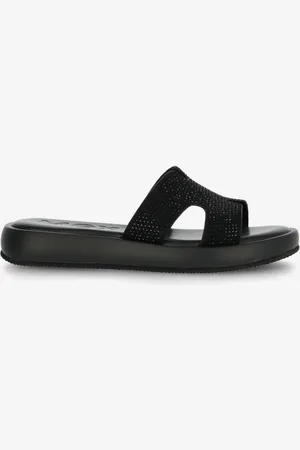 Mexx Slipper Lotus Siersteentjes Black