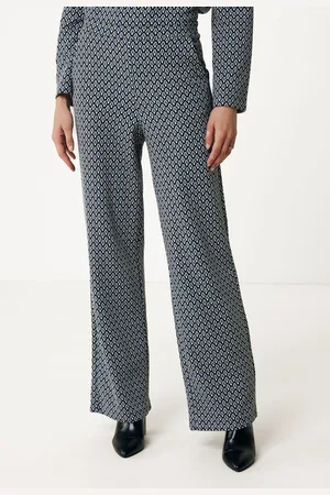 Mexx Broek Gebreid Jacquard Blauw