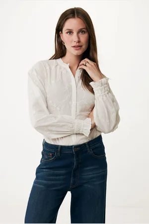 Mexx Blouse Geborduurd Crème