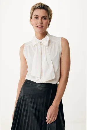 Mexx Blouse Mouwloos met Strikkraag