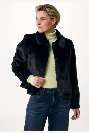 Mexx Boxy fur coat Black