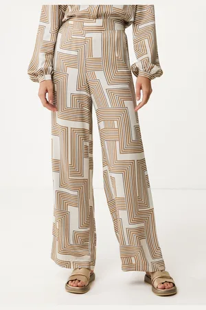 Mexx Broek met Grafische print Beige