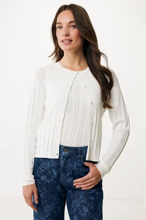 Mexx Peony Ajour Cardigan Off White