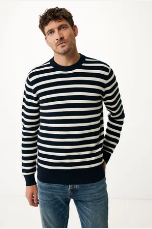 Mexx Trui Gebreid Gestreept Donkerblauw