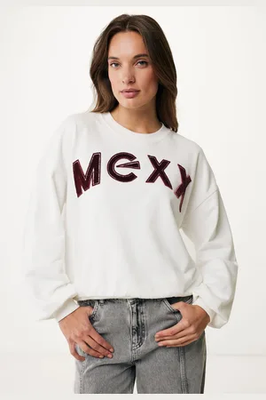 Mexx Sweater Crewneck met Logo Off White