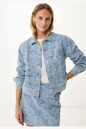 Mexx Denim Jack Geborduurd Lichtblauw