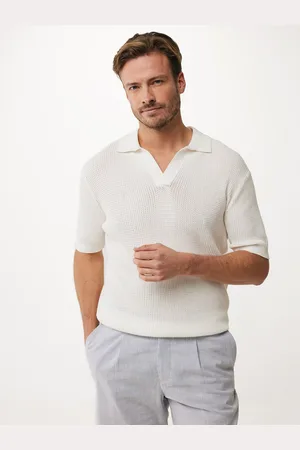 Mexx Polo Open Gebreid Off White