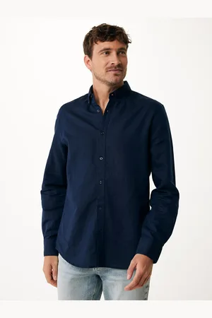 Mexx Shirt Caleb Linnen Navy